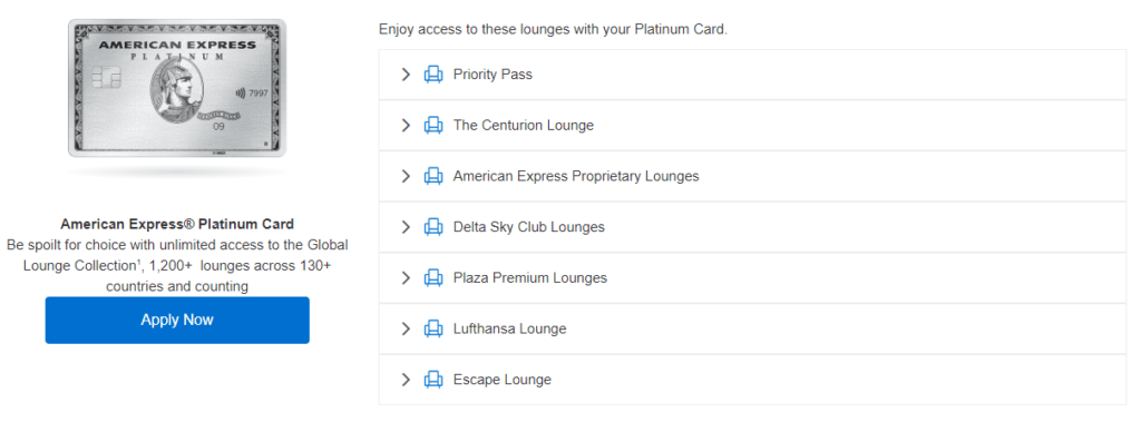 Amex Platinum Card Lounge Access