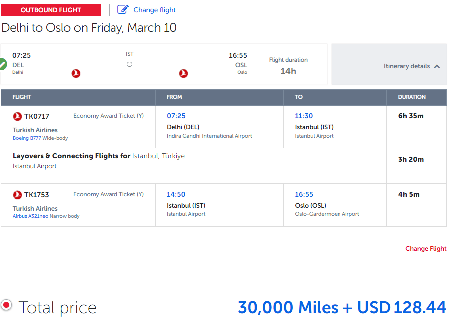 Transfer Axis Edge Rewards to Turkish Airlines with 100% Bonus
