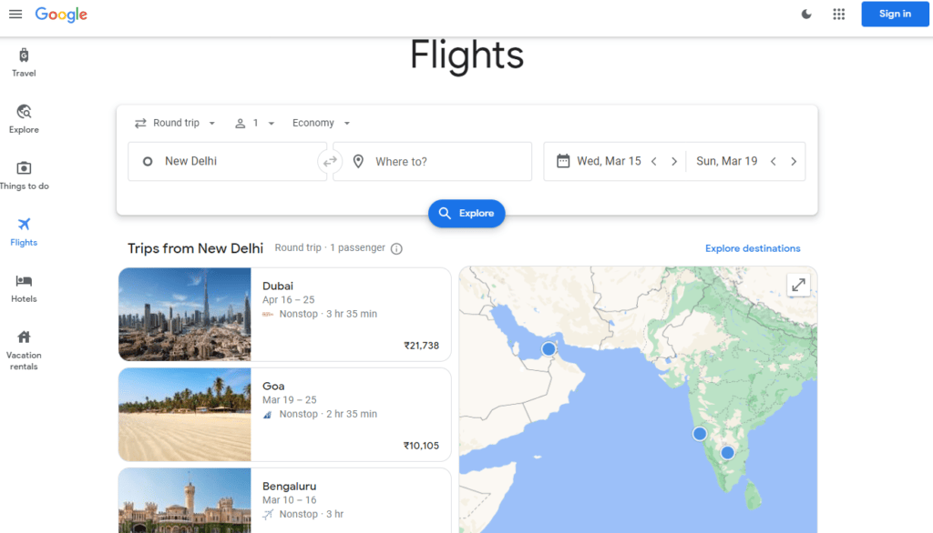 Google Flights Basics