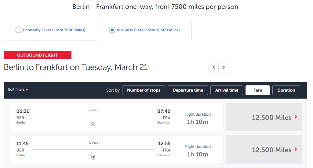 Berlin to Frankfrut Turkish Miles