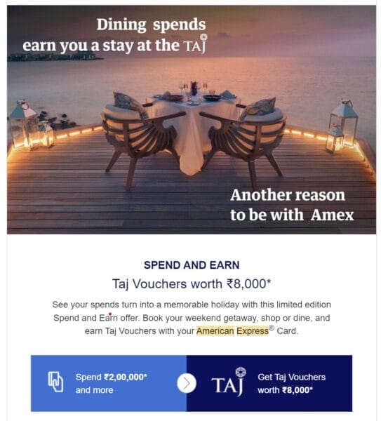 Amex Spend Based Offer