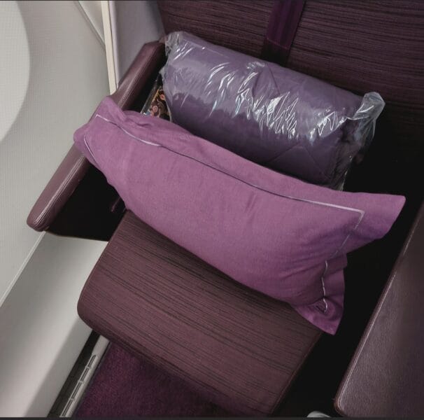 Thai Airways A350 Amenity Kit Blanket and Pillow