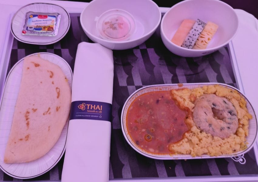 Thai Airways A350 Breakfast